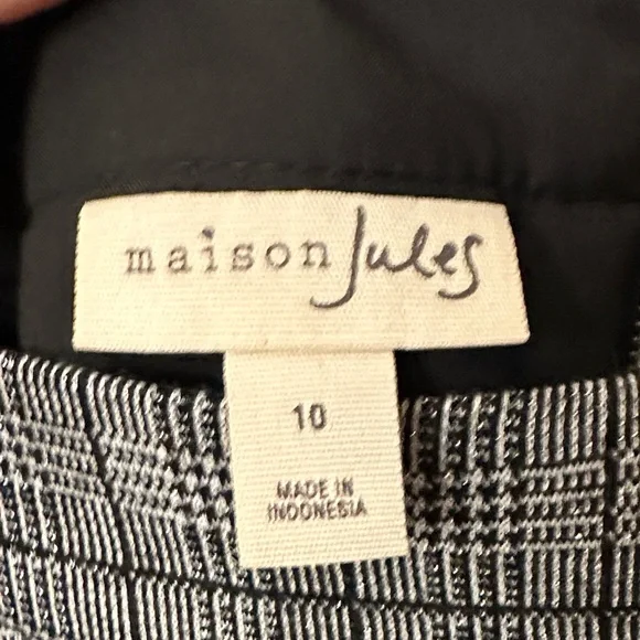 Maison Jules Gray Plaid Skater Skirt - Picture 3 of 4